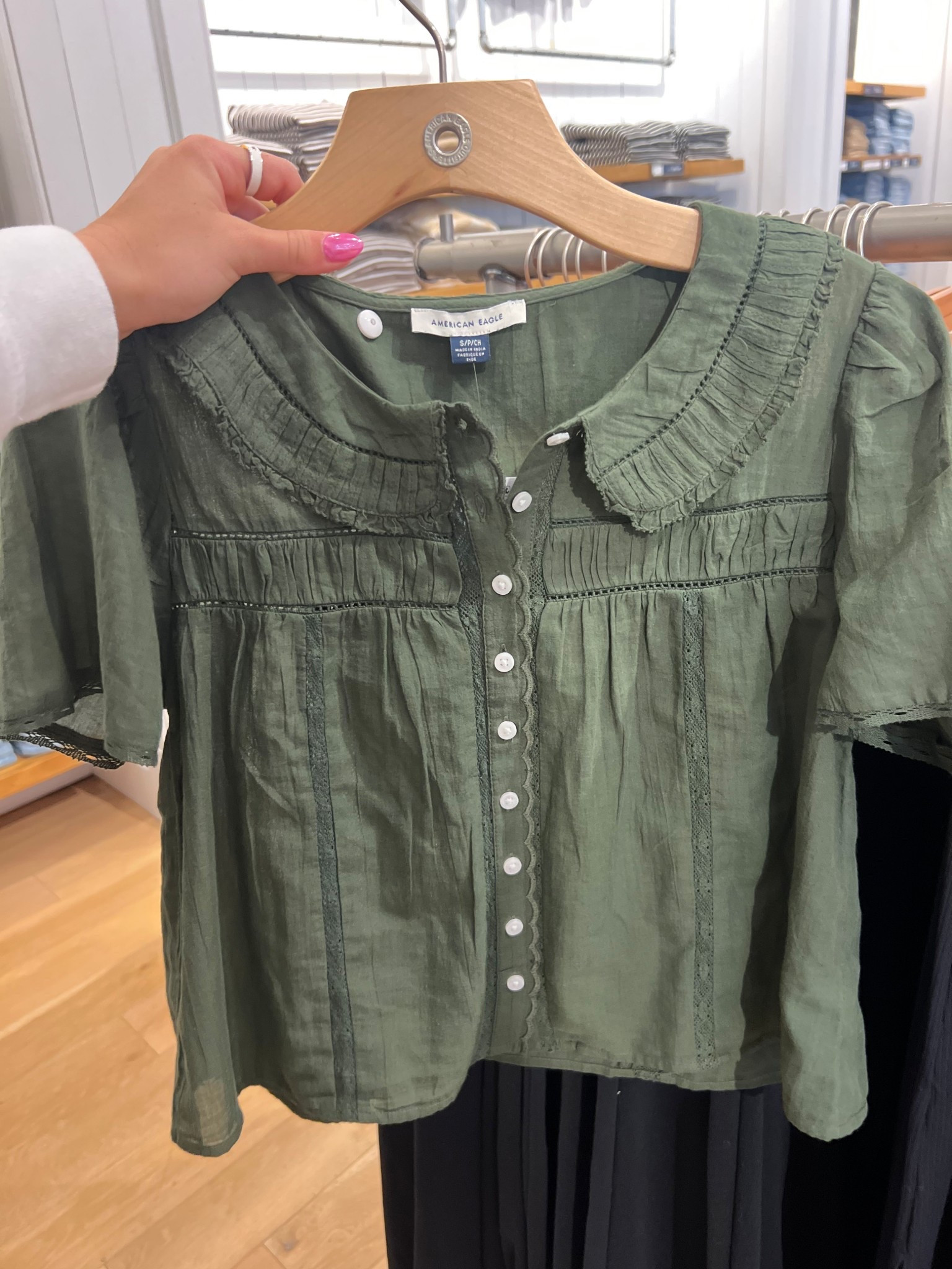 The most perfect babydoll top ever!!!! Cute scalloped collar and the lace is perfect!!! 

#LTKSaleAlert #LTKSpringSale #LTKSeasonal