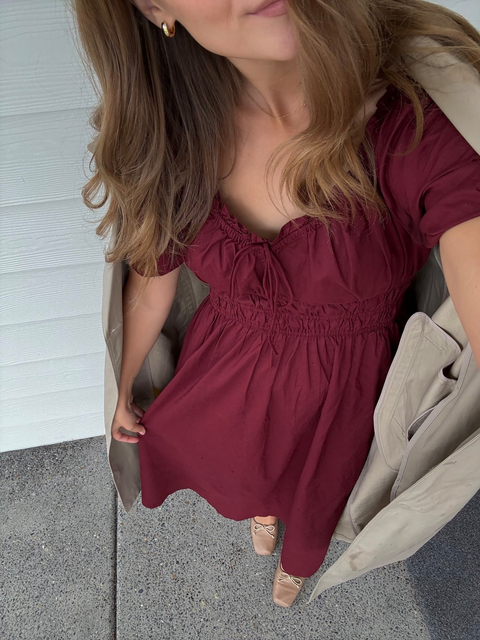 such a perfect feminine dress❤️ #dress #fall #outfitt