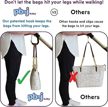 Stroller Hooks for Hanging Diaper Bags - Mommy Stroller Clip and Stroller Accessories Organizer H... | Amazon (US)