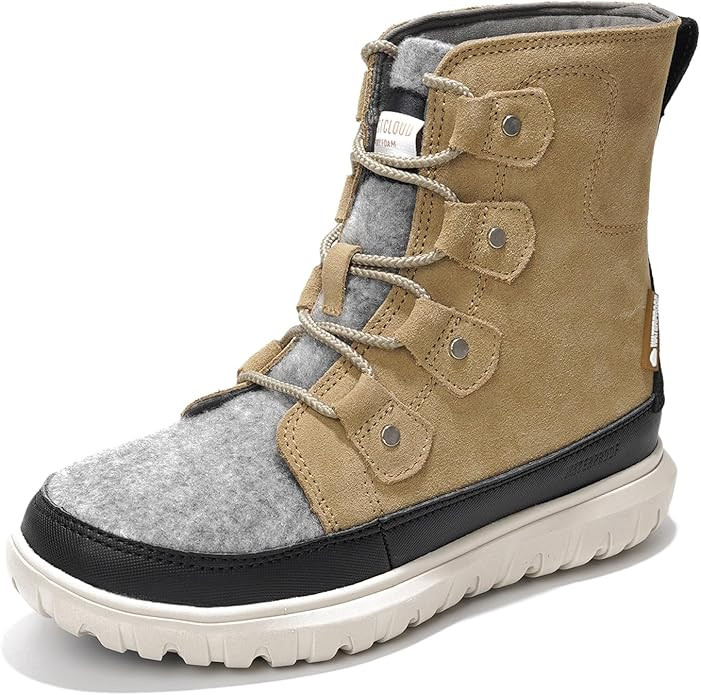 Project Cloud 100% Genuine Leather Womens Snow Boots- Genuine Leather Waterproof Memory Foam Inso... | Amazon (US)