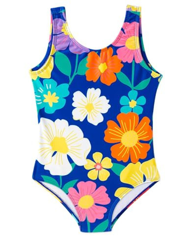 Angel season Girls' One-Piece Swimwear for Toddler Girls Bathing Suit 5T Swimsuits Little Kids Cute Summer Beach Sport Blue Swimwear Quick Dry Floral Size 6T | Amazon (US)