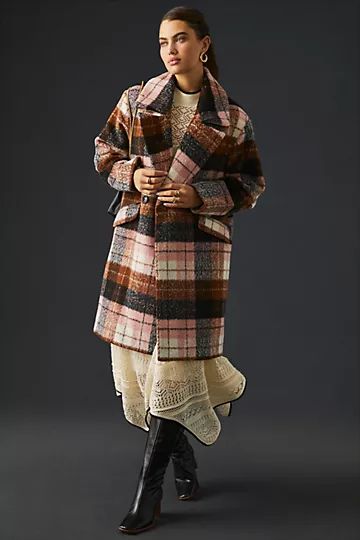 Bernardo Plaid Coat | Anthropologie (US)