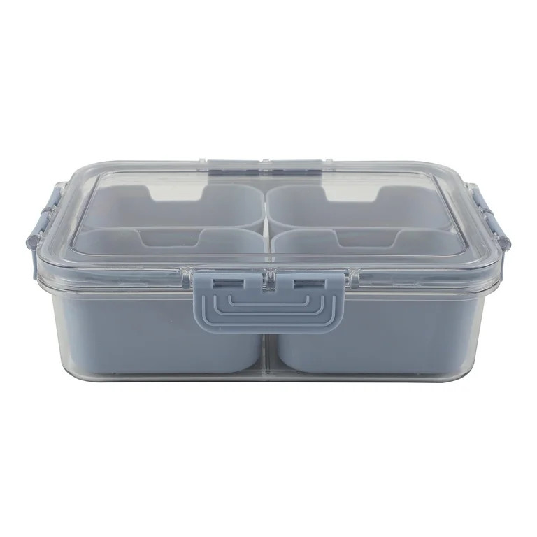 Cook with Color 4-Compartment Mini Snack Box Food Storage Carrier, Charcuterie Container, Portabl... | Walmart (US)