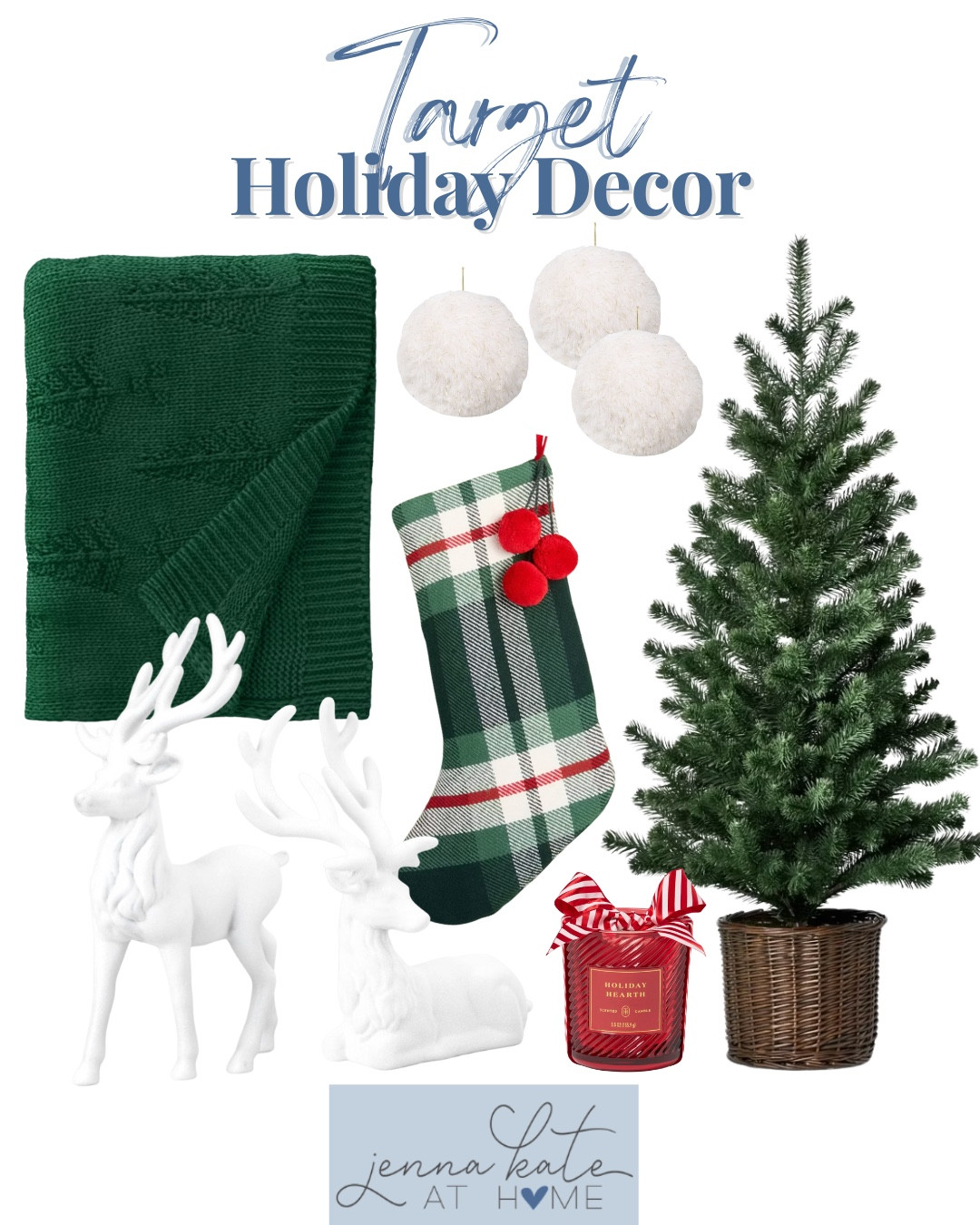 Target holiday decor includes small tree, candle, ornaments, stocking, reindeer, and throw blanket.

Holiday decor, Christmas decor, looks for less

#LTKHoliday #LTKHome #LTKSeasonal
