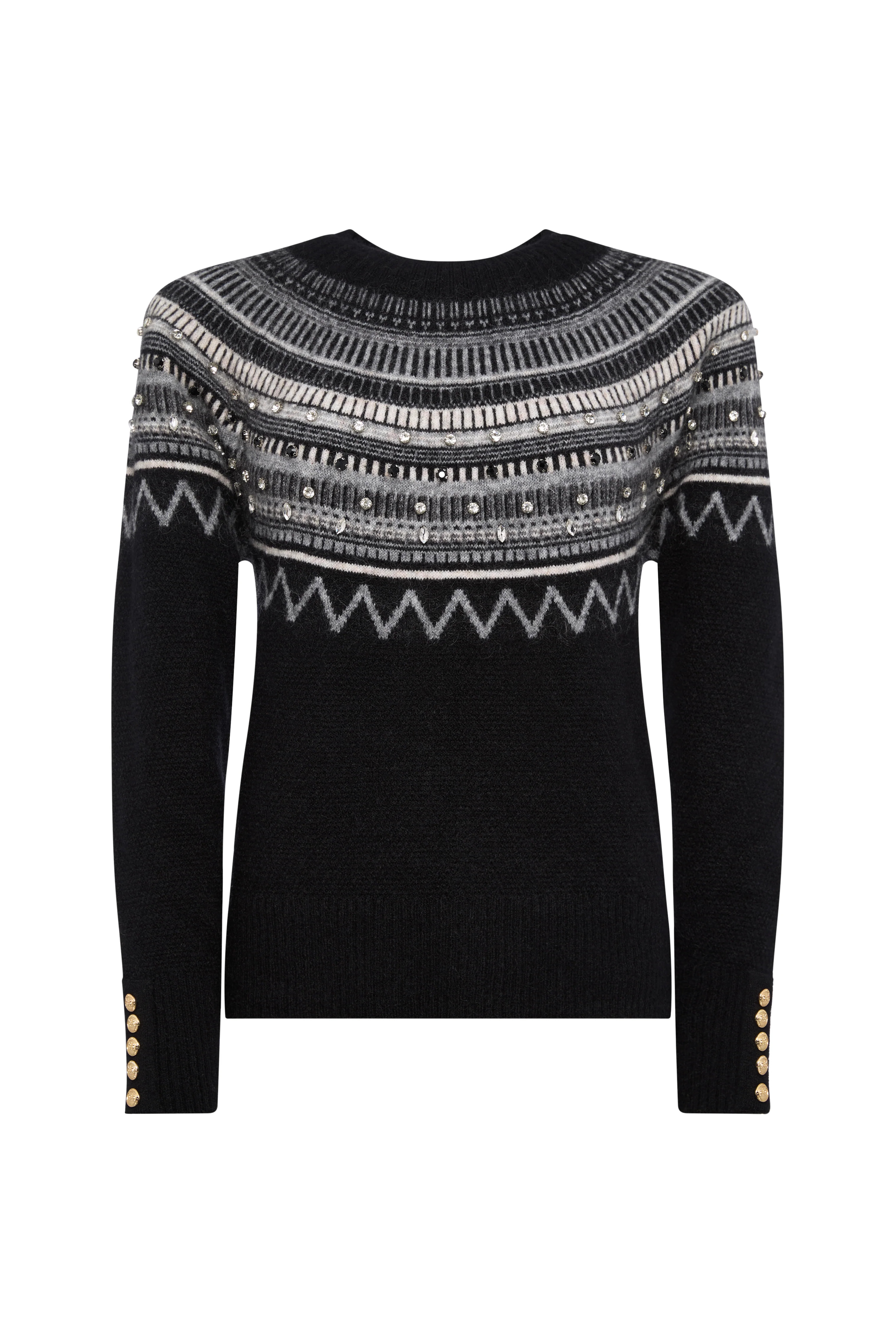 Jasmine Crew Neck Knit (Black) | Holland Cooper