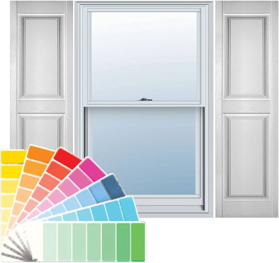 Ekena Millwork Lifetime Vinyl LP2S14X05900PG Standard Two Equal Panel Vinyls, Raised Panel Vinyl ... | Amazon (US)