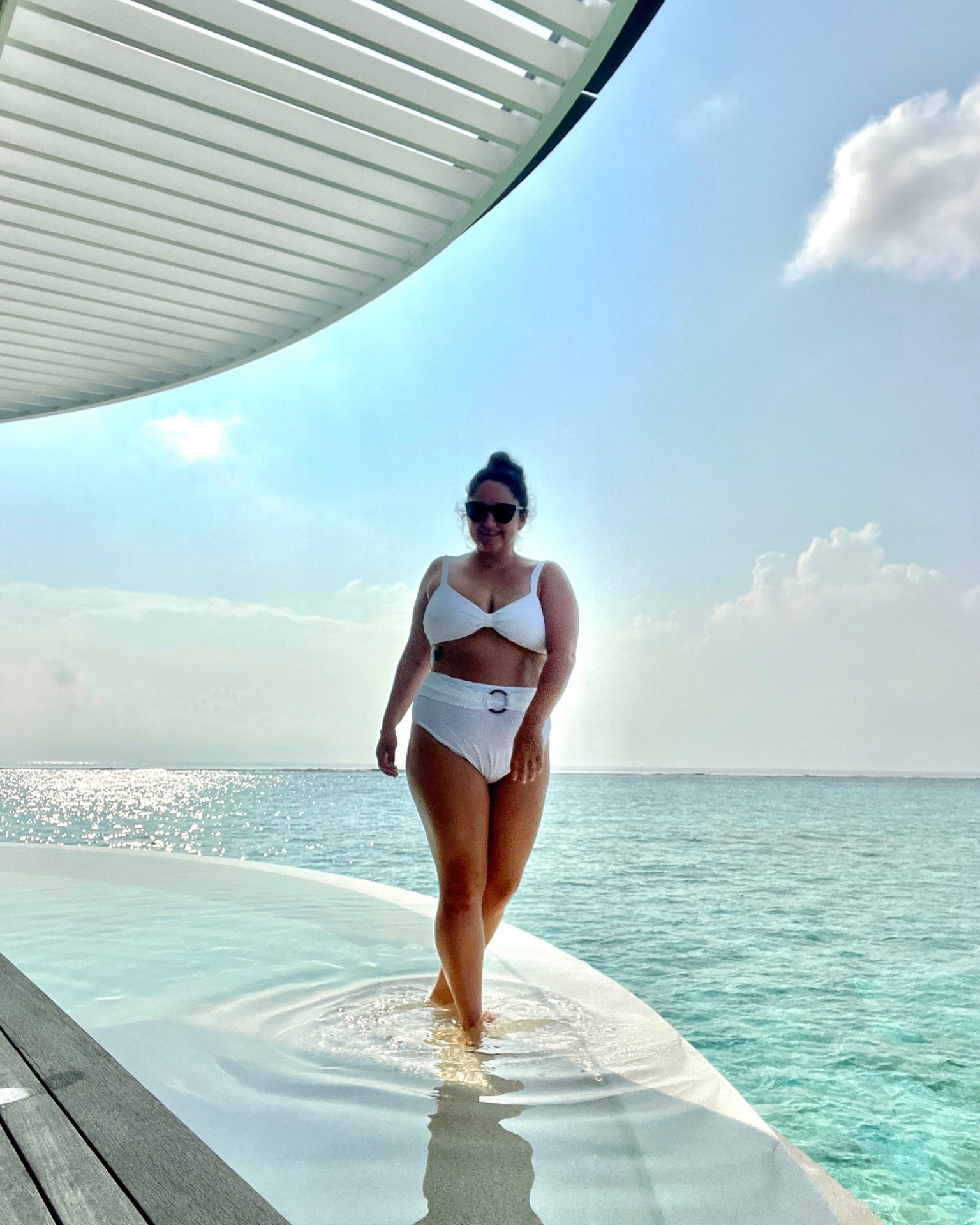 My favorite bikini this summer! Love this white bikini from amazon, I’m wearing an XL

Curvy swimsuit, midsize swimsuit, white swimsuit, high waisted bikini, sunglasses #LTKFind #LTKcurves

#LTKswim