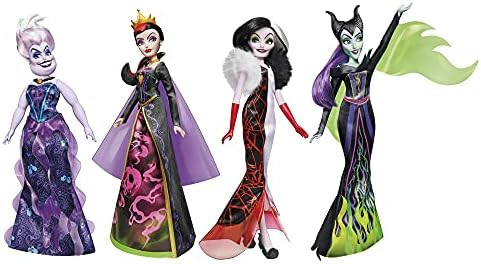 Disney Villains Black and Brights Collection, Fashion Doll 4 Pack, Disney Villains Toy for Kids 5... | Amazon (US)
