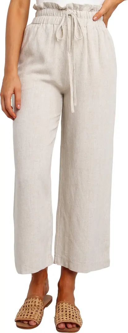 Hawthorne Linen Blend Wide Leg Crop Pants | Nordstrom