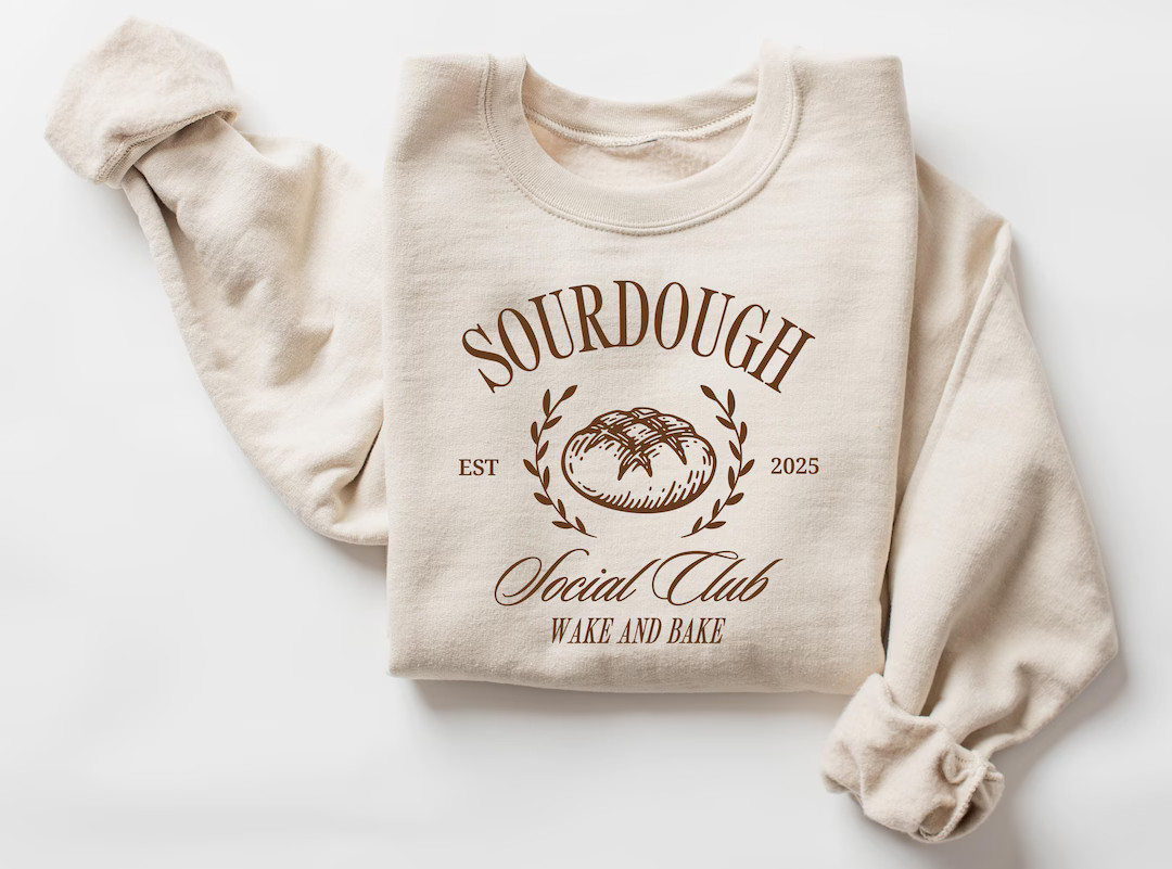 Sourdough Social Club sweatshirt, Sourdough hoodie, wake and bread sweatshirt, Breadmaker Sourdou... | Etsy (US)