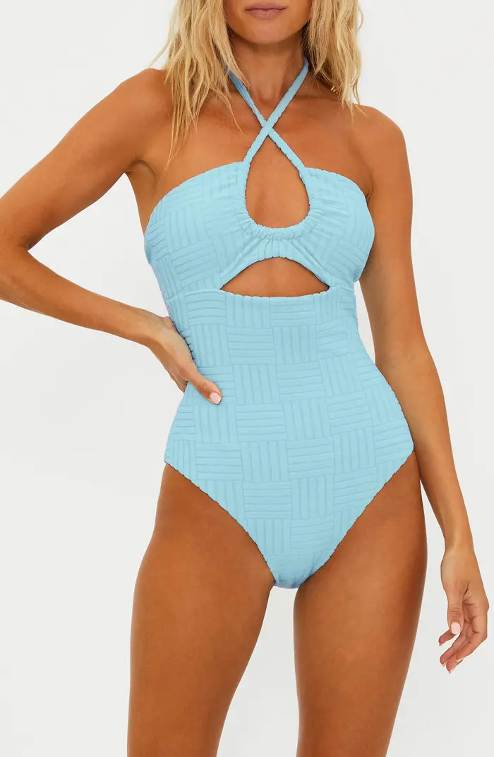 Beach Riot Phoenix Halter One-Piece Swimsuit | Nordstrom | Nordstrom
