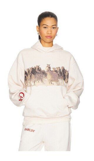 Darlin Wild Hoodie in Cream. - size XL | Revolve Clothing (Global)