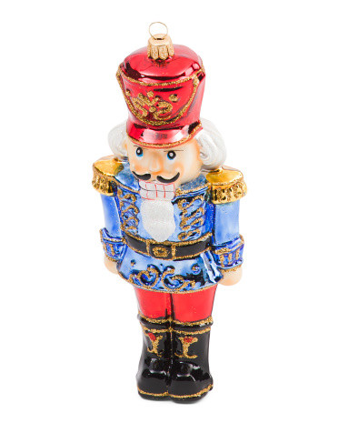 Made In Poland Nutcracker Glass Ornament | TJ Maxx