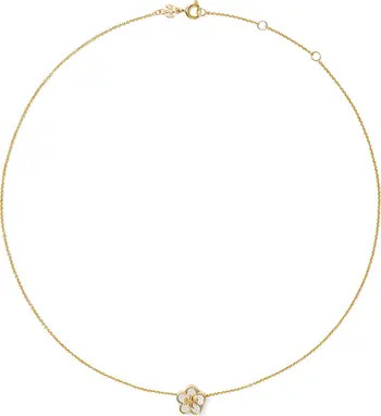 Forget Me Not Mother of Pearl Pendant Necklace | Nordstrom