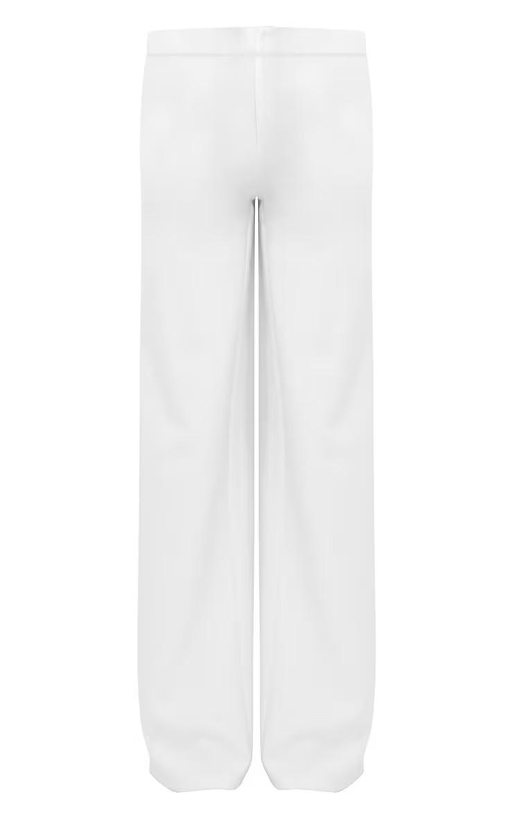 White Straight Leg Tailored Trousers | PrettyLittleThing UK