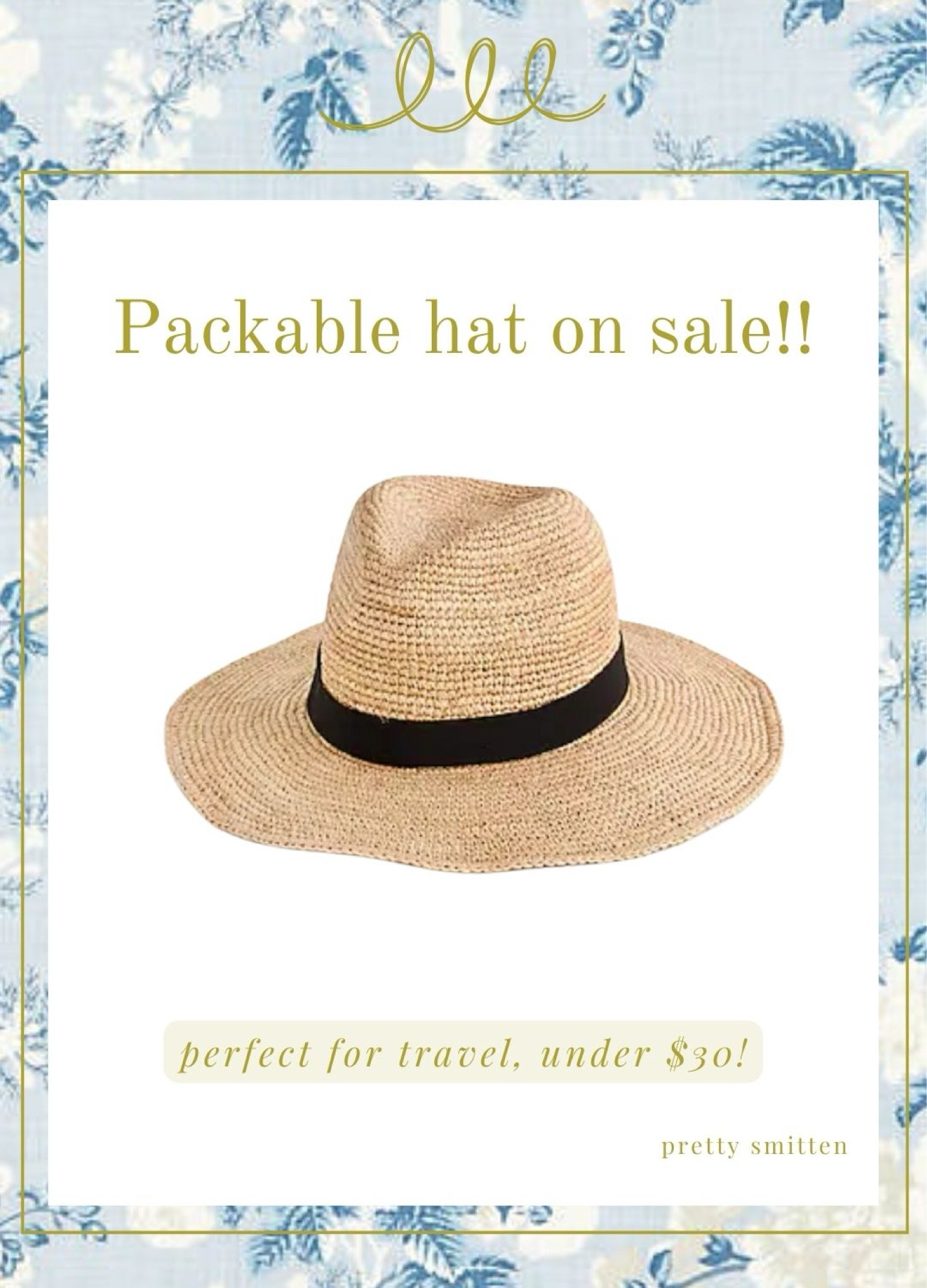 Packable beach hat - on sale from JCrew 

#LTKstyletip #LTKover40 #LTKswim