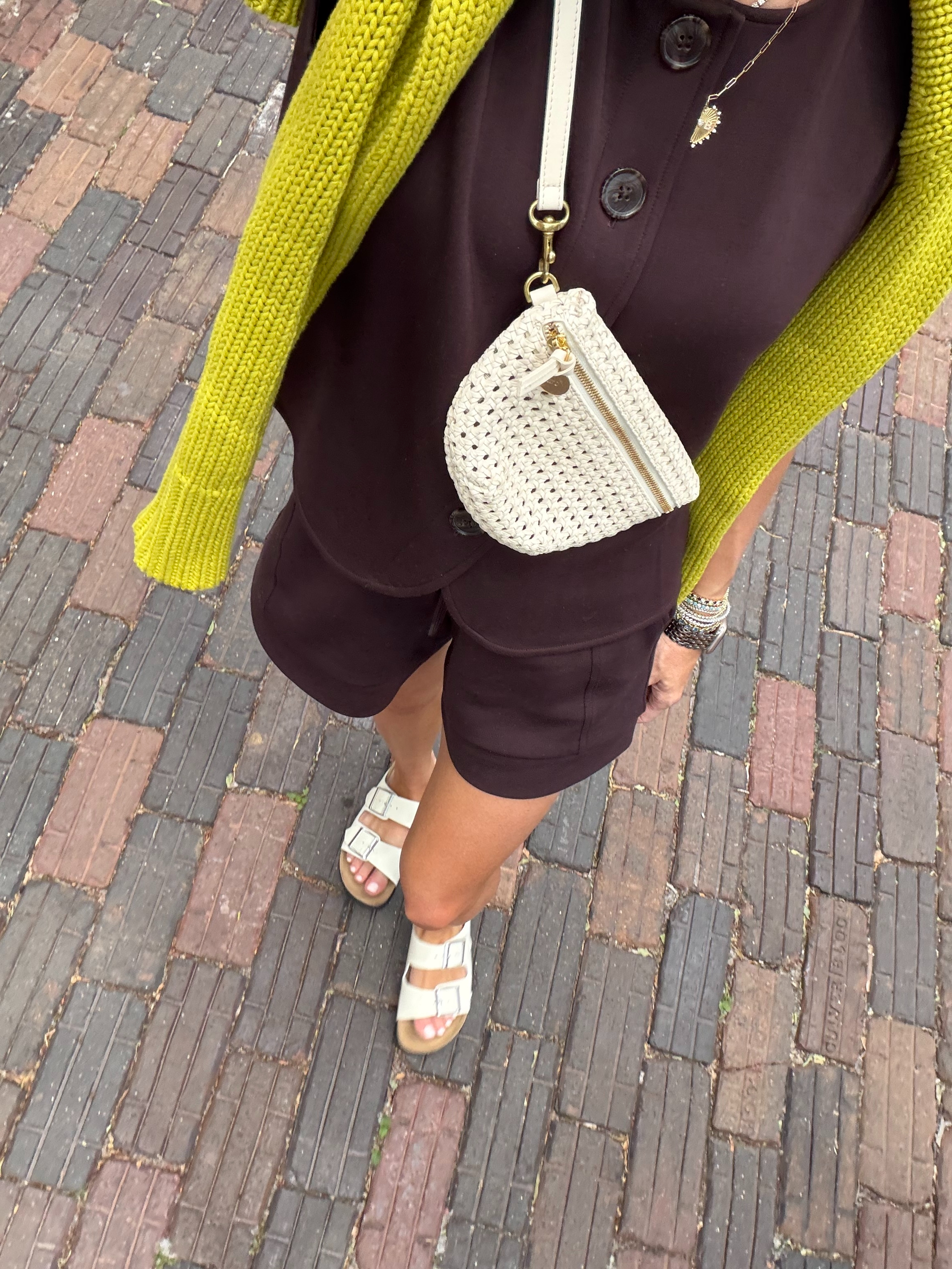 Varley matching brown button down tank set (wearing XS)  

 