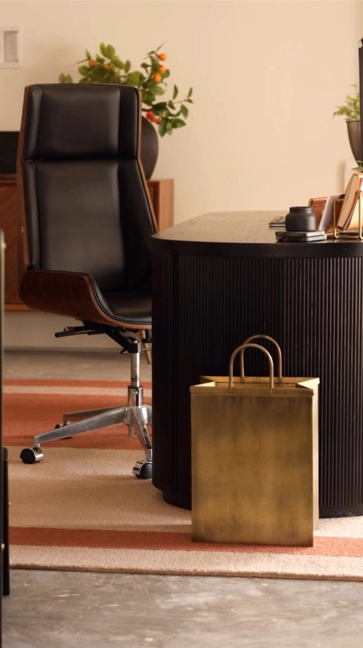 Home office reveal! A year in the making! We used Behr “Blank Canvas” scuff defense paint and love it!!! The black desk has a lot of storage with the concealed doors. The office chair is really comfortable. #meandmrjones 

#LTKHome #LTKFindsUnder50 #LTKFindsUnder100