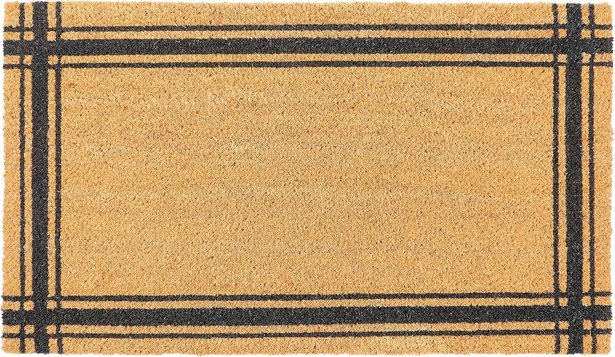 KAF Home Coir Doormat, Heavy-Duty, Weather Resistant, Non-Slip PVC Backing, 17 by 30 Inches, Blac... | Amazon (US)