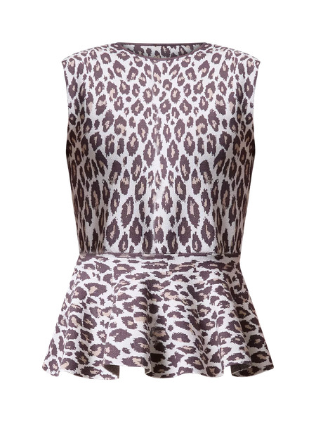 Animal Print Peplum Top | Ann Taylor