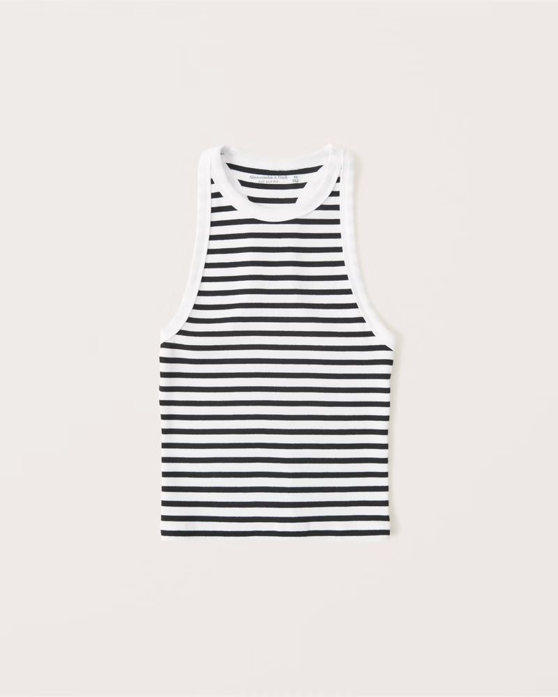 Striped Ribbed Scuba Tank | Abercrombie & Fitch (US)