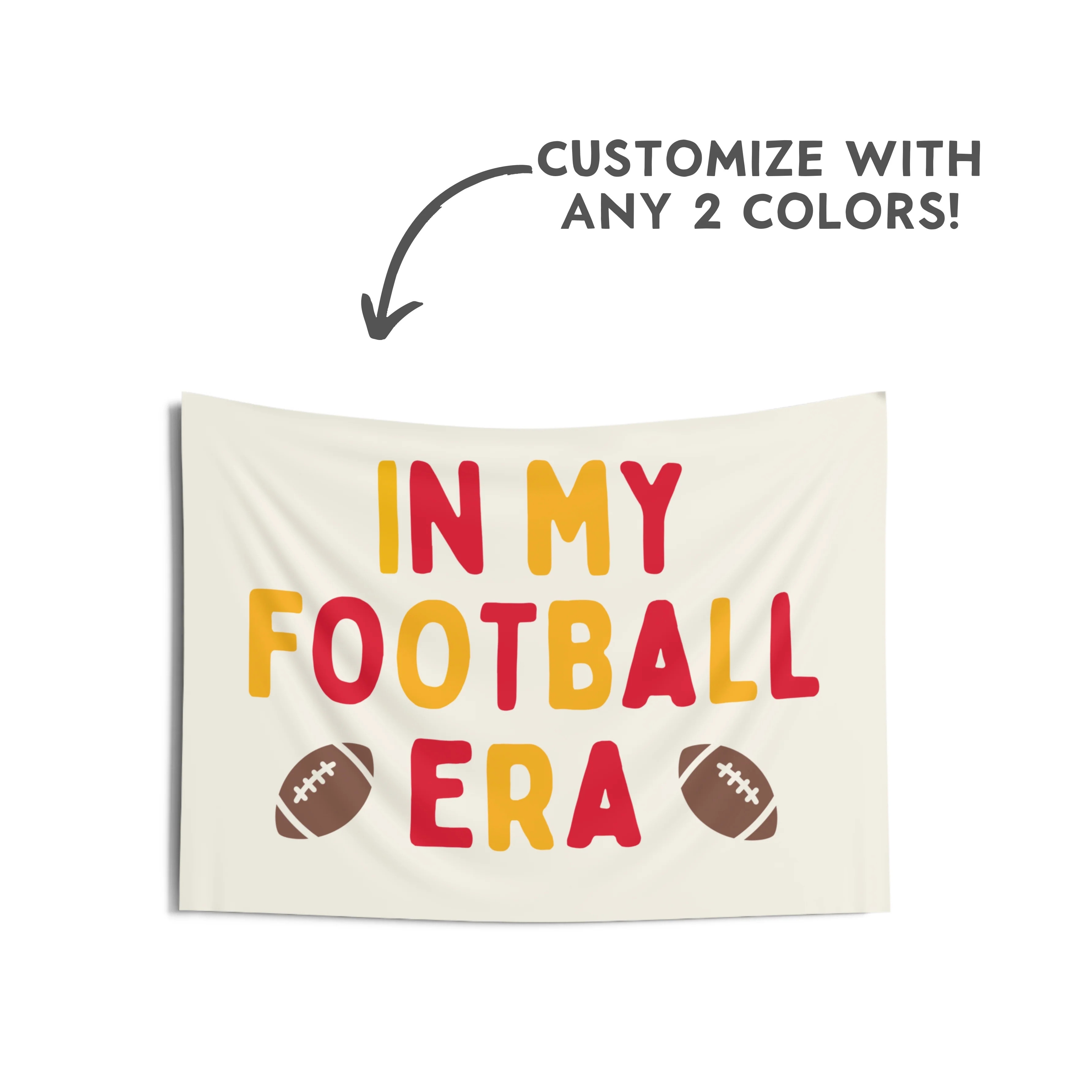 In My Football Era Banner - Personalizable Colors | The Little Lemons Company