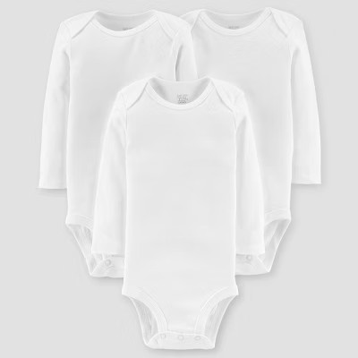 Carter's Just One You®️ Baby 3pk Long Sleeve Bodysuit White | Target