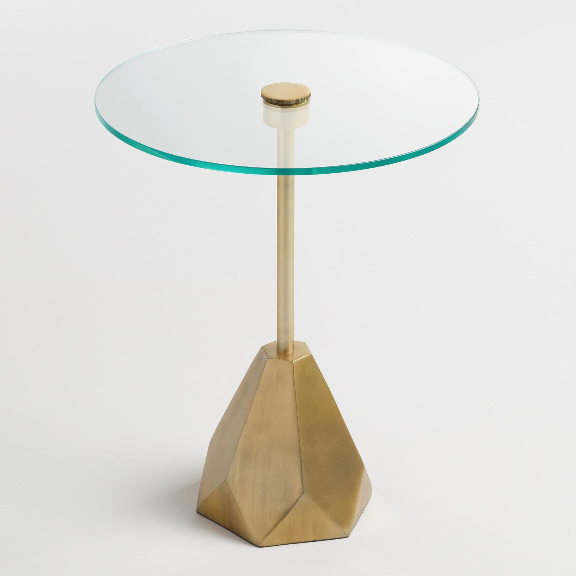 Glass Lorelei Accent Table: Gold by World Market | World Market