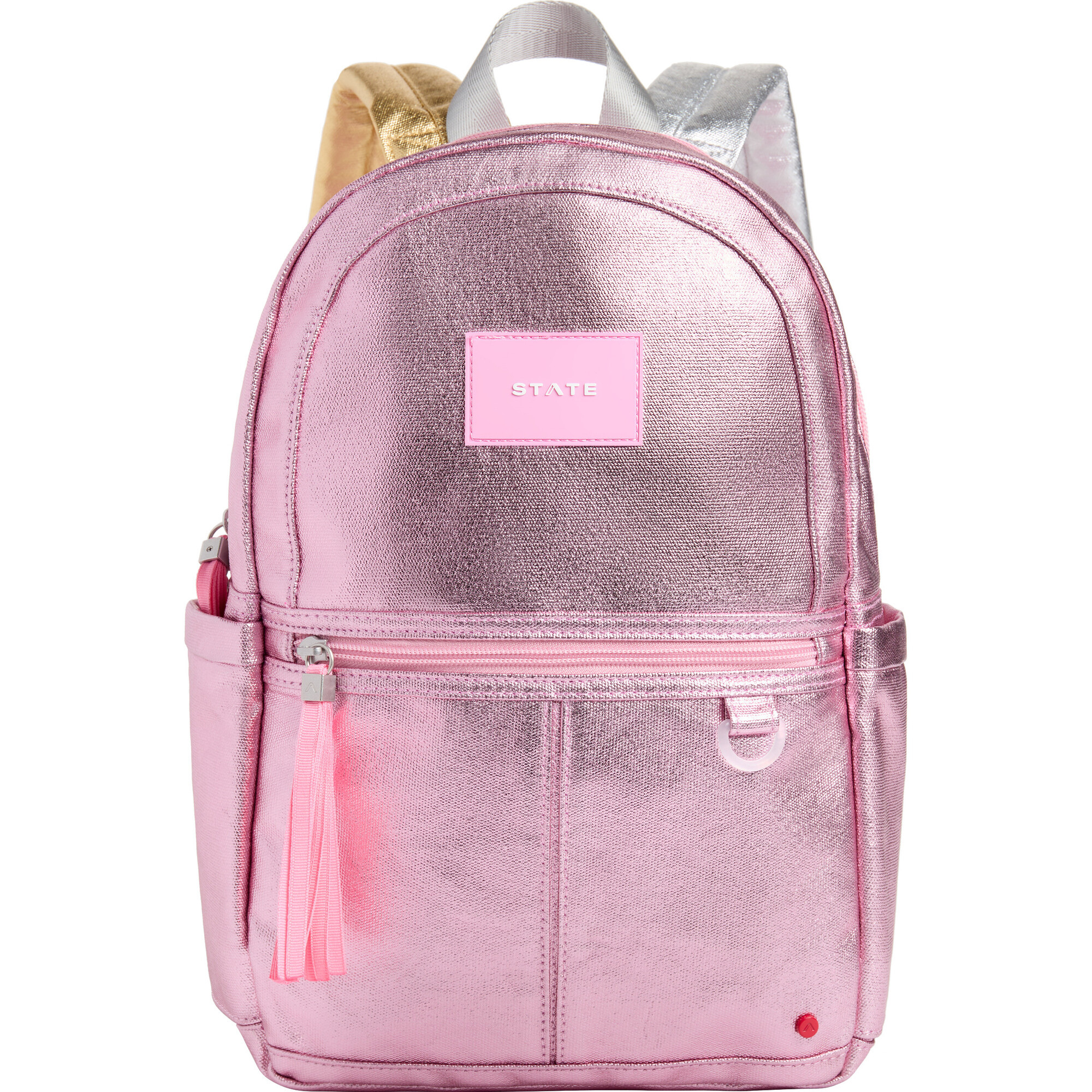 Kane Mini Backpack, Pink/Silver | Maisonette