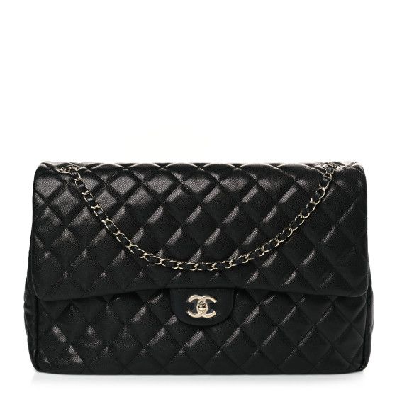 Chanel: All/Bags/Travel & Luggage/CHANEL Caviar Quilted XXL Travel Flap Bag Black | FASHIONPHILE (US)