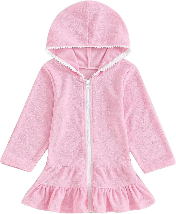 Mubineo Toddler Girl Long Sleeve Swimsuit Beach Dress Cute Cover Ups Ruffle Bathing Suit Cover Up... | Amazon (US)