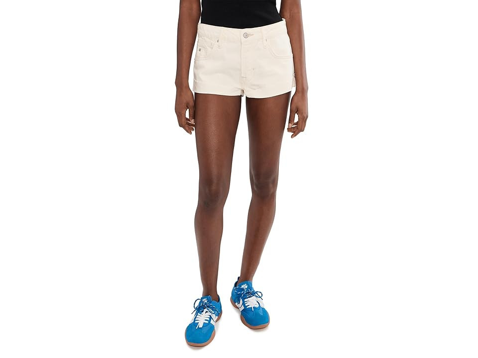 Free People We The Free Cali Cuffed Shorties Women's Shorts Soft White : 29 3, Cotton | Zappos