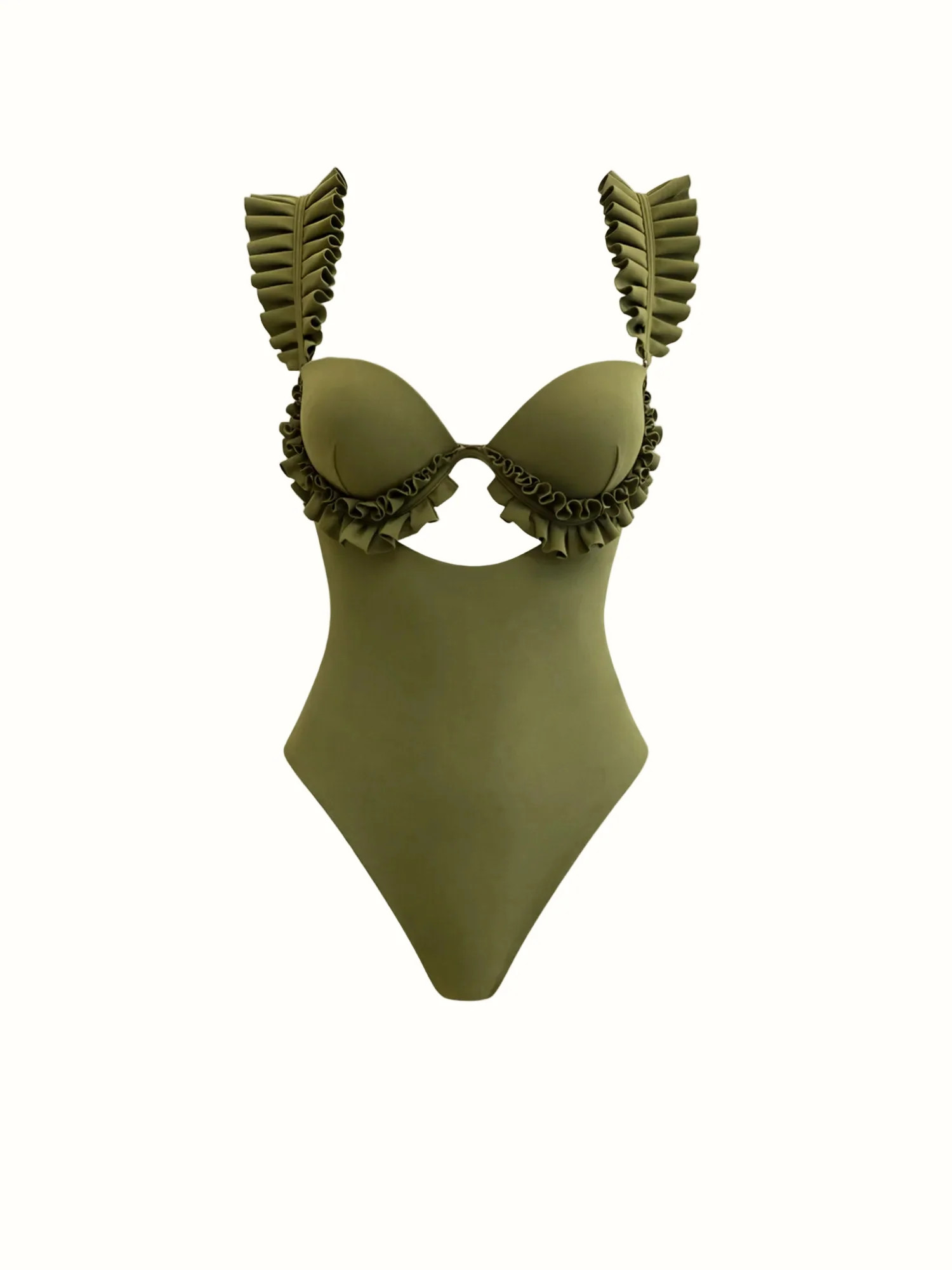 ANDREA IYAMAH KUJI ONE PIECE SWIMSUIT - OLIVE GREEN | ANDREA IYAMAH