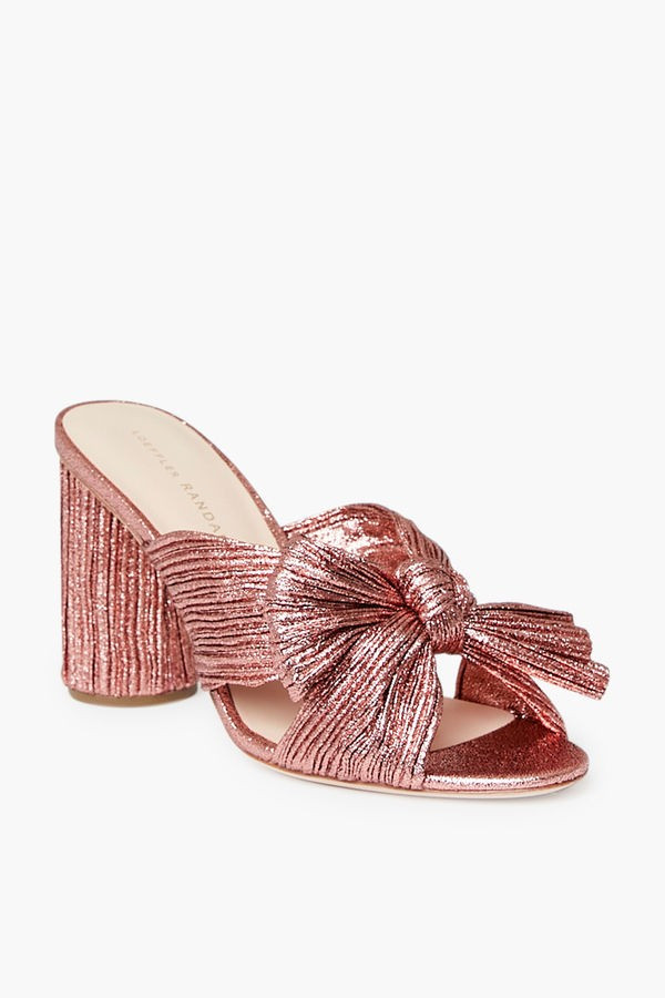 Metallic Rose Penny Knot Mules | Tuckernuck (US)