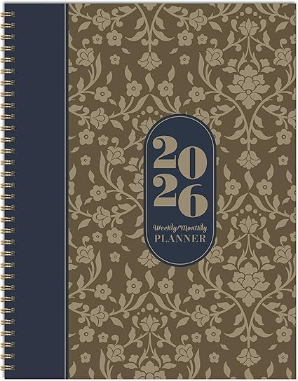 TF Publishing 2026 Bonjour Book of Blooms Large Weekly Monthly Planner with 12-Month Calendar Gri... | Amazon (US)