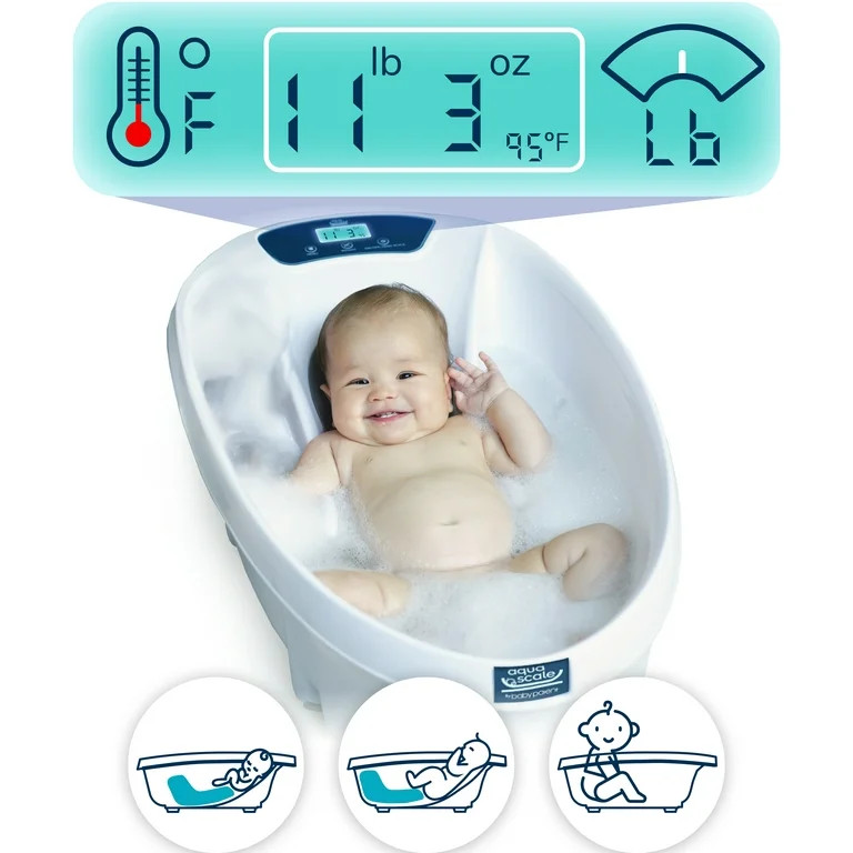 Baby Patent Aqua Scale 3-in-1 Digital Scale Water Thermometer and Infant Tub | Walmart (US)