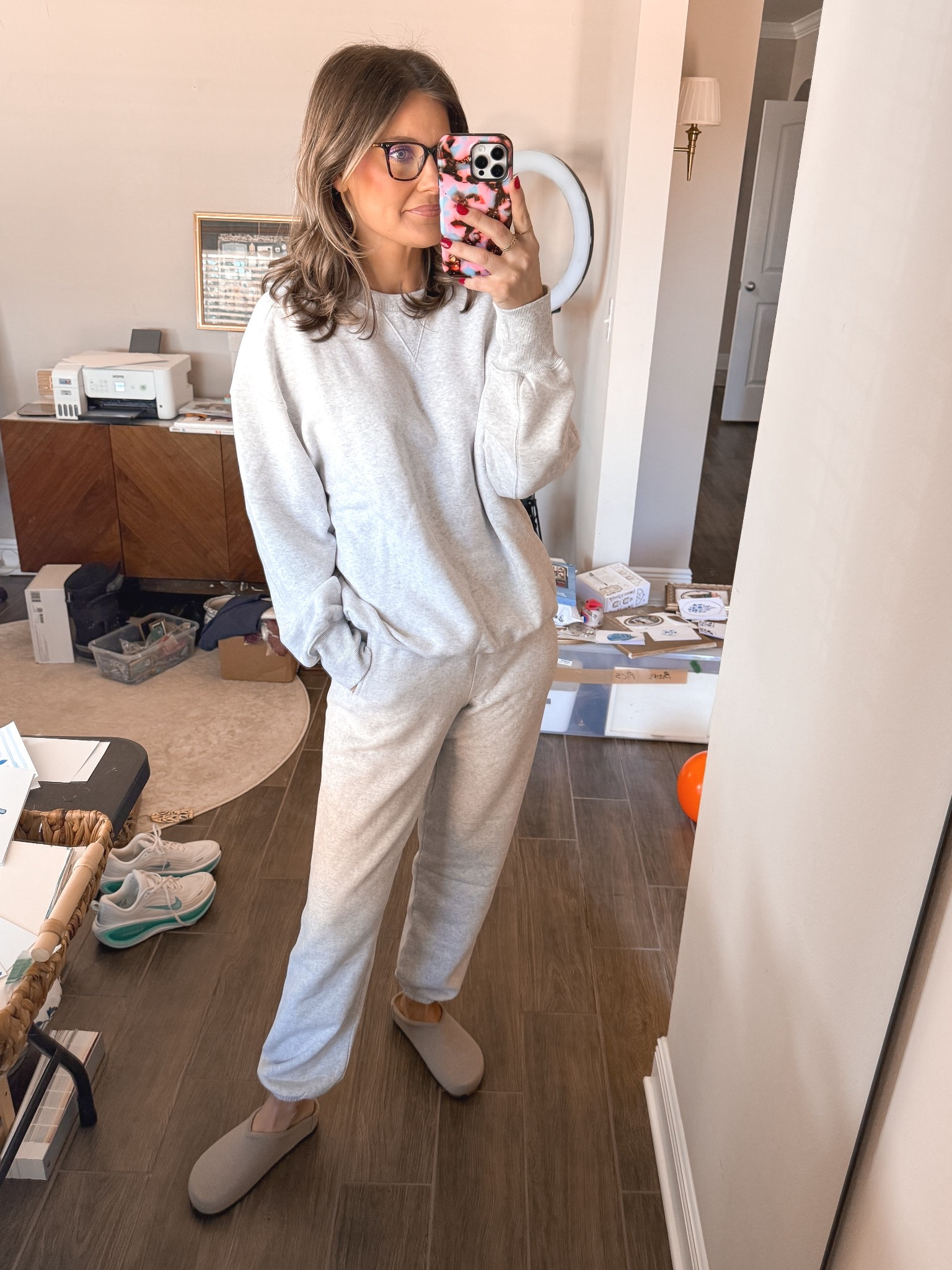 Wearing a small in the joggers and medium in the top 

#LTKCyberWeek #LTKFindsUnder50 #LTKSaleAlert