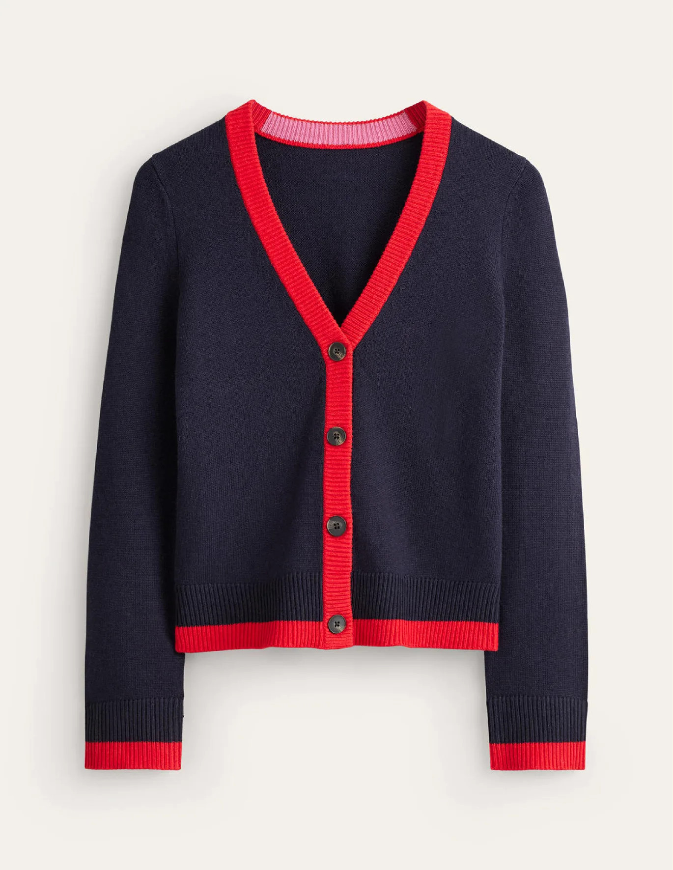 Contrast Trim Cardigan | Boden (US)