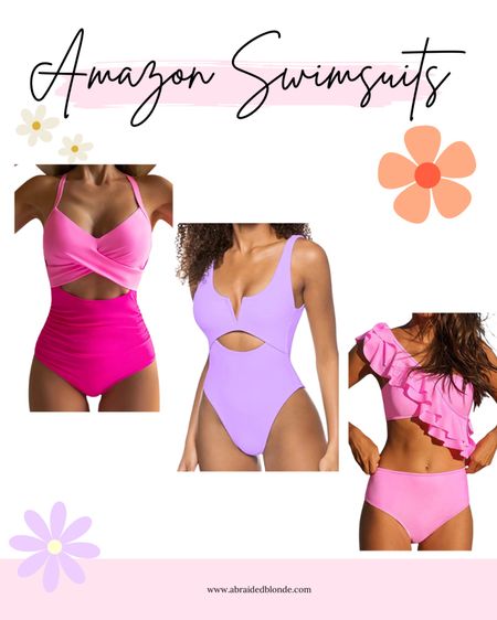 the cutest amazon swimsuits!! 

amazon swimsuits, pink swimsuit, bikini, one price swimsuits, purple swimsuit, ruffle swimsuit, preppy, beach outfit, summer style, beach style 

#LTKtravel #LTKunder50 #LTKswim