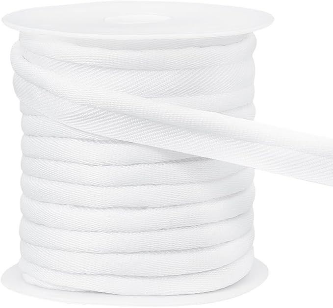 BENECREAT 10 Yard White Piping Cord Trim, 5/8 inch Polyester Bias Tape Piping, Upholstery Piping ... | Amazon (US)