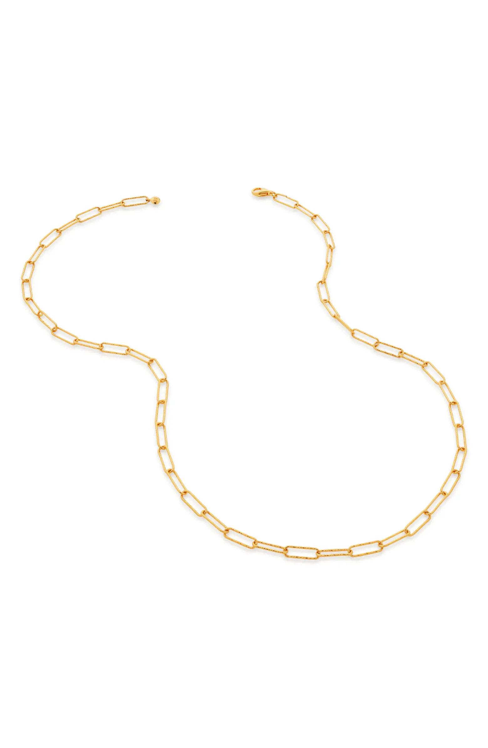 Monica Vinader Alta Textured Chain Link Necklace | Nordstrom | Nordstrom