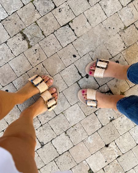 Showed up to a meeting in the same $25 Walmart sandals as Pinteresting Plans! These raffia slides are so cute and comfy and fit true to size. Love the memory foam footbed!
.
#ltkshoecrush #ltkfindsunder100 #ltksalealert #ltkover40 #ltkseasonal 

#LTKFindsUnder50 #LTKSeasonal #LTKShoeCrush