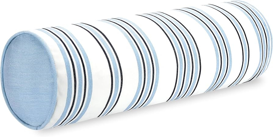 Hofdeco Premium Coastal Hampton Outdoor Performance Bolster Pillow Cover Only, 6"x20" Water Repel... | Amazon (US)