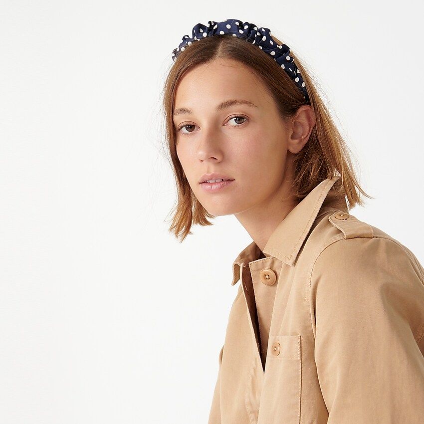 Scrunchie headband in dot print | J.Crew US