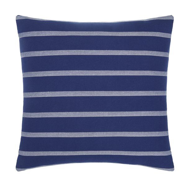 Gap Home Yarn Dyed Twill Stripe Decorative Square Throw Pillow Navy/White 18" x 18" | Walmart (US)