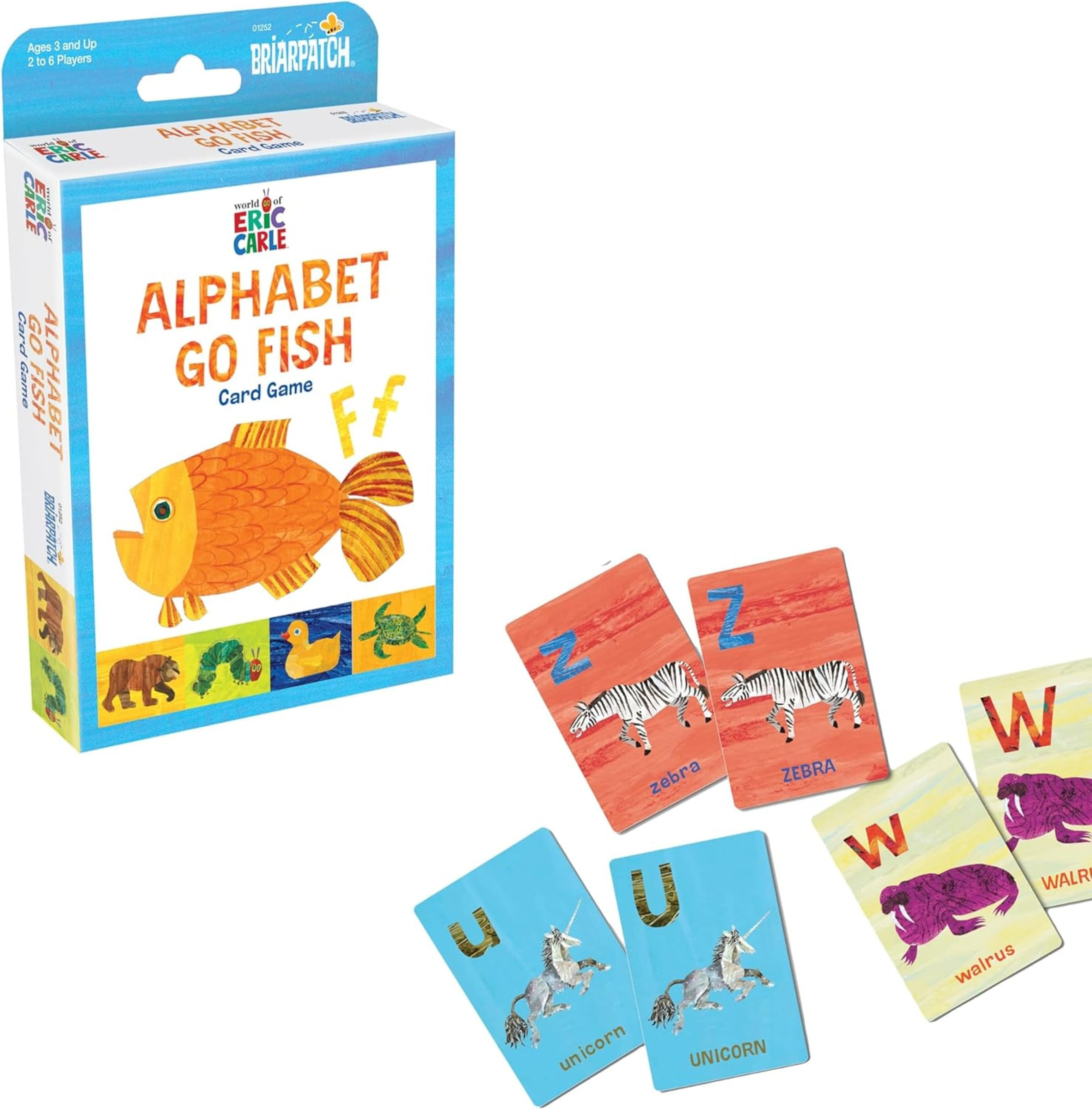 Briarpatch, World of Eric Carle Alphabet Go Fish Card Game, Featuring The Very Hungry Caterpillar... | Amazon (US)