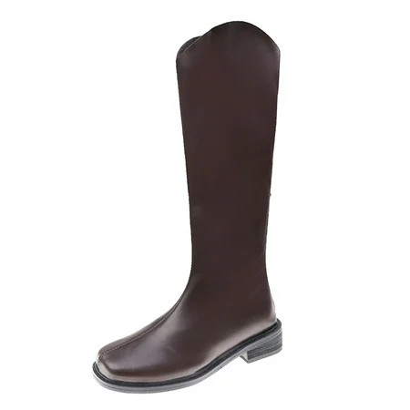 nsendm Boots Women Knee High Memory Foam Wide Calf Velvet Fashion Thick-Soled Plus Womens Boots Size | Walmart (US)