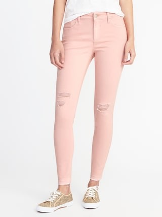 Mid-Rise Raw-Edge Rockstar Jeans for Women | Old Navy US
