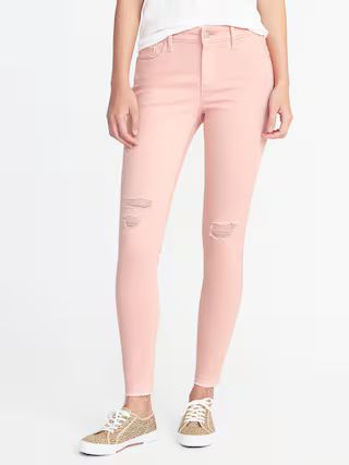 Mid-Rise Raw-Edge Rockstar Jeans for Women | Old Navy US