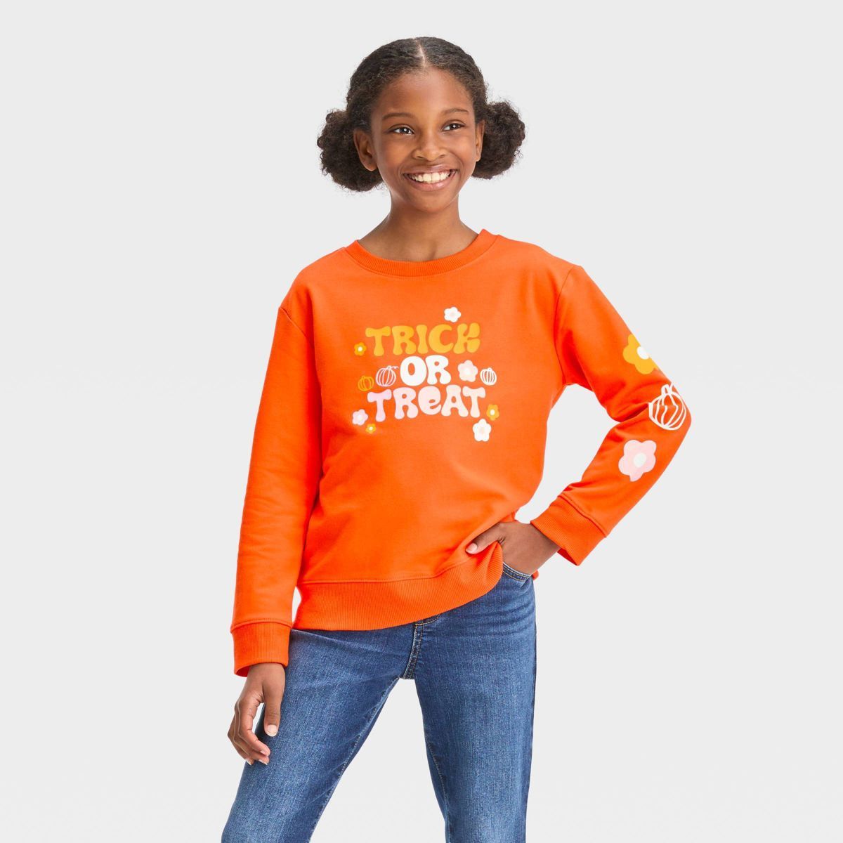 Girls' Halloween Pullover Sweatshirt - Cat & Jack™ | Target
